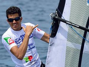 Olympic medallist Shahar Zubari gets in on the action - Formula Windsurfing World Championship 2014 photo copyright Eric Bellande taken at  and featuring the  class