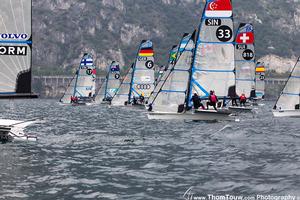 2014 Garda Trentino Olympic Week - 49erFX fleet photo copyright Thom Touw http://www.thomtouw.com taken at  and featuring the  class