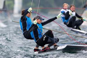 2014 Garda Trentino Olympic Week - 49erFX photo copyright Thom Touw http://www.thomtouw.com taken at  and featuring the  class