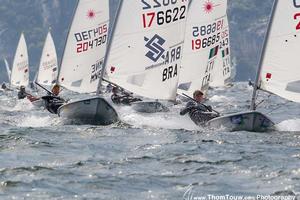 2014 Garda Trentino Olympic Week - Laser fleet photo copyright Thom Touw http://www.thomtouw.com taken at  and featuring the  class