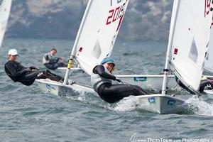 2014 Garda Trentino Olympic Week - Laser Radial fleet photo copyright Thom Touw http://www.thomtouw.com taken at  and featuring the  class