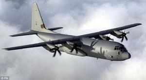 Reinforcing the search effort: The C130 Hercules aircraft took off from RAF Brize Norton at 5am on Wednesday (file picture)  - Has the Cheeki Rafiki been found? Debris spotted by volunteers in Atlantic near where yacht carrying British sailors disappeared photo copyright  PA taken at  and featuring the  class