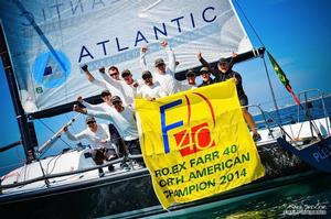 Victory Celebration - Plenty owner Alex Roepers and crew - Farr 40 North American Championship 2014 photo copyright Farr 40 Class Association taken at  and featuring the  class