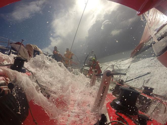 Extreme conditions onboard Dongfeng as the team cross the Atlantic Ocean - Volvo Ocean Race 2014-15 © Dongfeng Race Team