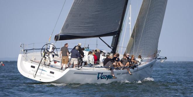 Venim and her crew making their way around the island for the JP Morgan Asset Management Round the Island Race 2014.  © onEdition http://www.onEdition.com