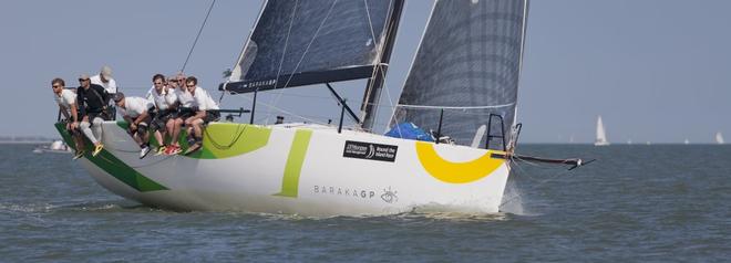 Baraka GP at the the finish line for the JP Morgan Asset Management Round the Island Race 2014.  © onEdition http://www.onEdition.com