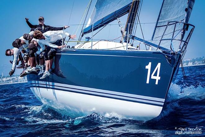 Skipper Alex Roepers and Plenty came into the California Cup leading the 2014 Circuit and continued to sail well on Wednesday, sandwiching a pair of fourths around a second. © Sarah Proctor