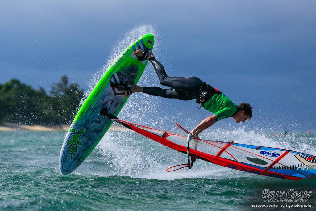 James McCarthy-Price with some radical freestyle - 2014 Green Island Nationals © Billy Craig
