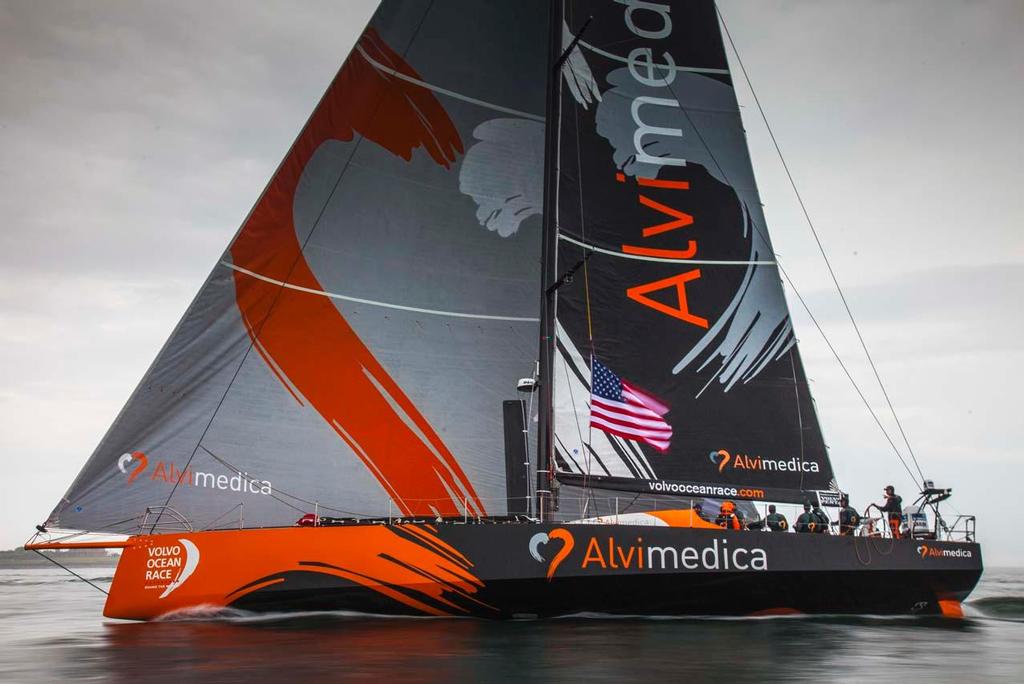 Team Alvimedica arrives from Lisbon, Portugal on June 9, 2014 in Newport, Rhode Island. photo copyright  Daniel Forster / Team Alvimedica https://www.facebook.com/TeamAlvimedica taken at  and featuring the  class