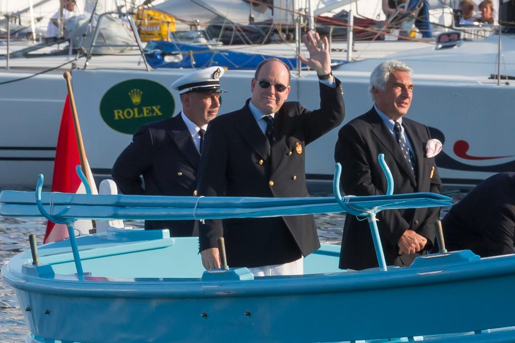 Inauguration Ceremony YCM<br />
HSH Prince Albert II of Monaco and Bernard d'Alessandri, General Secretary of the Yacht Club de Monaco © Carlo Borlenghi / Rolex