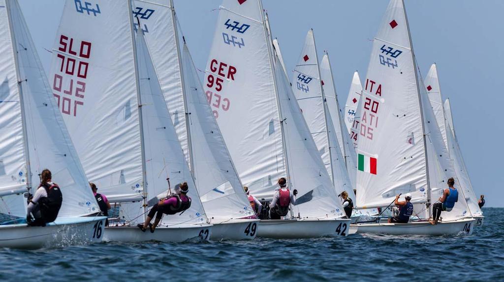 Day 1 - 470 Junior World Championship: 470 Women Fleet Upwind © Zerogradinord.it