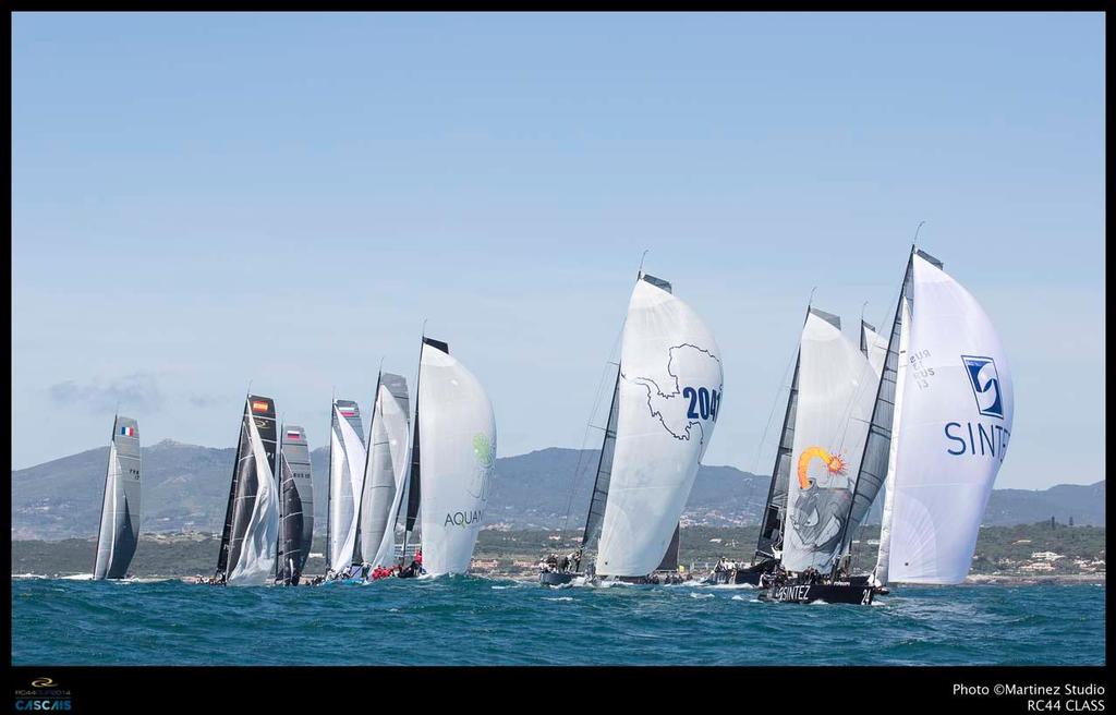 RC44 fleet racing in Cascais photo copyright RC44 Class/MartinezStudio.es taken at  and featuring the  class