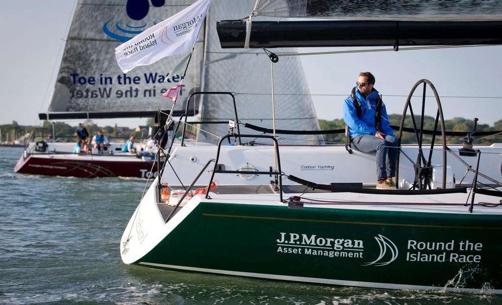 Sir Ben Ainslie helms Rebel at the JP Morgan Asset Management Round the Island Race 2014. © Th.Martinez/onEdition