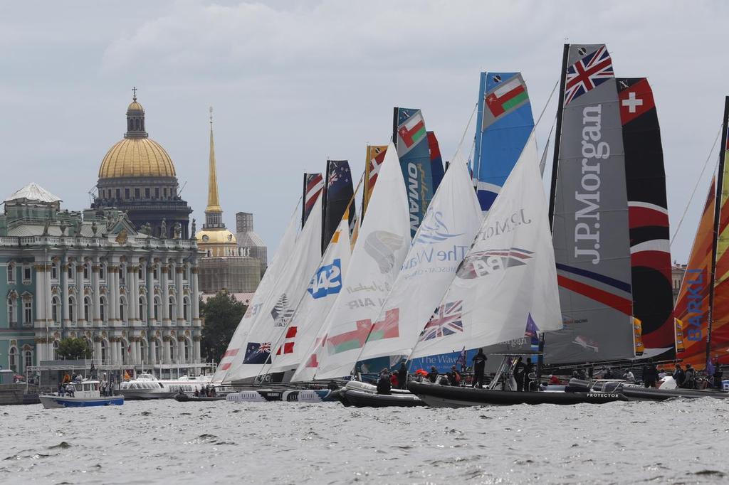 Start - Extreme Sailing Series 2014 - Day 4, St Petersburg, Russia photo copyright Eugenia Bakunova http://www.mainsail.ru taken at  and featuring the  class