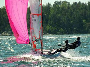 Emil Järudd & Fabian Bergman will represent Sweden in the 29er at the 2014 ISAF Youth Worlds. photo copyright  SSF taken at  and featuring the  class