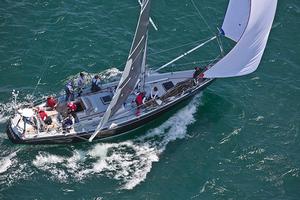 Carina and her crew pictured at the start of the 2012 Newport Bermuda Race. photo copyright Danial Forster/PPL taken at  and featuring the  class