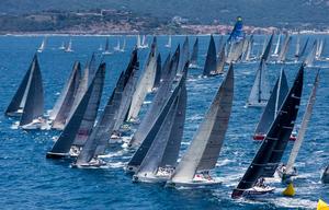 Race Start - 2014 Giraglia Rolex Cup day 2 photo copyright Carlo Borlenghi http://www.carloborlenghi.com taken at  and featuring the  class