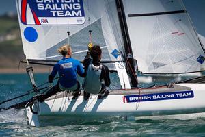 Rupert White and Nicola Boniface,Nacra,GBR 120 - 2014 Sail for Gold Regatta, day 4 photo copyright  Paul Wyeth / RYA http://www.rya.org.uk taken at  and featuring the  class