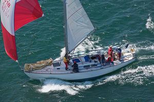 Sinn Fein sailed by Peter Rebovich was badly damaged in Hurricane Sandy. She has been rebuild from the hull up just in time to try for her third St. David's Lighthouse win. photo copyright Danial Forster/PPL taken at  and featuring the  class