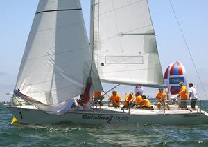Eric Nelson from Tacoma, Wash. leads Catalina 37s to leeward mark photo copyright Rich Roberts taken at  and featuring the  class