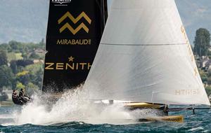 Ladycat powered by Spindrift racing on the way to win for the second time the Bol d'Or Mirabaud 2014 photo copyright Chris Schmid/Spindrift Racing taken at  and featuring the  class