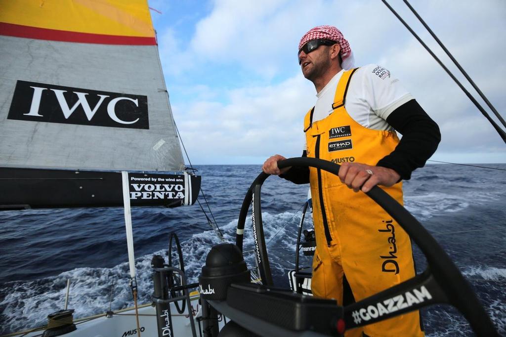 June 23 2014. Abu Dhabi Ocean Race crew onboard Azzam during their Transatlantic route from Lisbon to Newport, RI. photo copyright Volvo Ocean Race http://www.volvooceanrace.com taken at  and featuring the  class