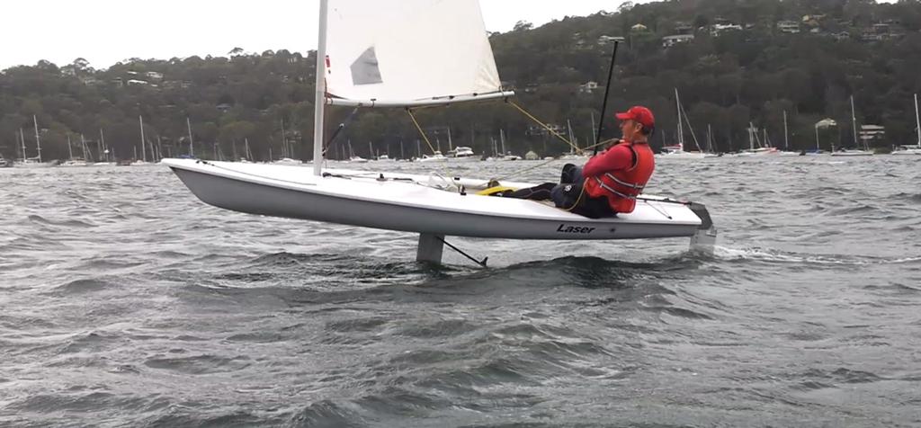Peter Stephinson on Pittwater in Sydney. © Ian Ward