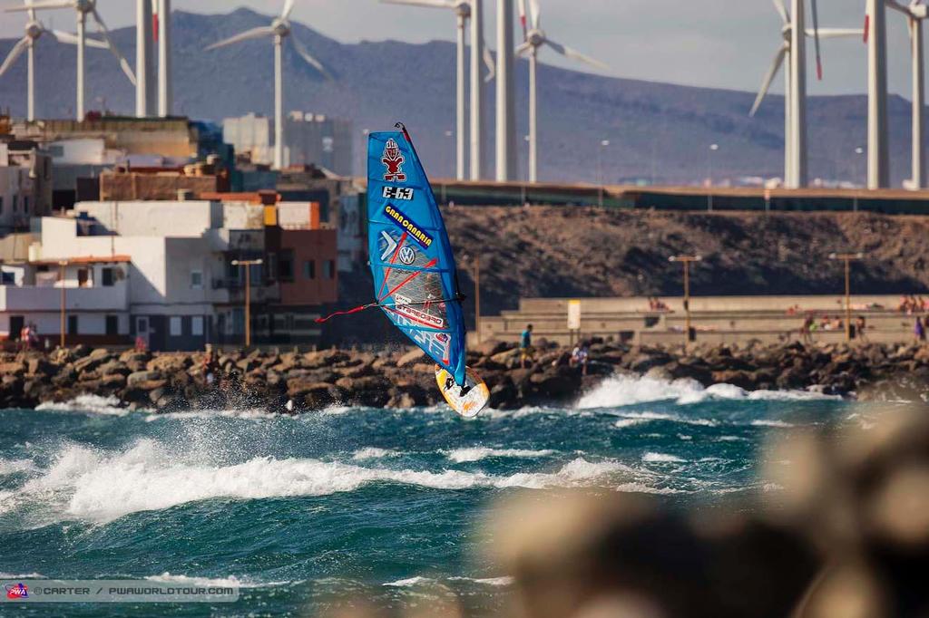 Iballa Moreno Forward loop - 2014 PWA Pozo World Cup / Gran Canaria Wind and Waves Festival photo copyright  Carter/pwaworldtour.com http://www.pwaworldtour.com/ taken at  and featuring the  class