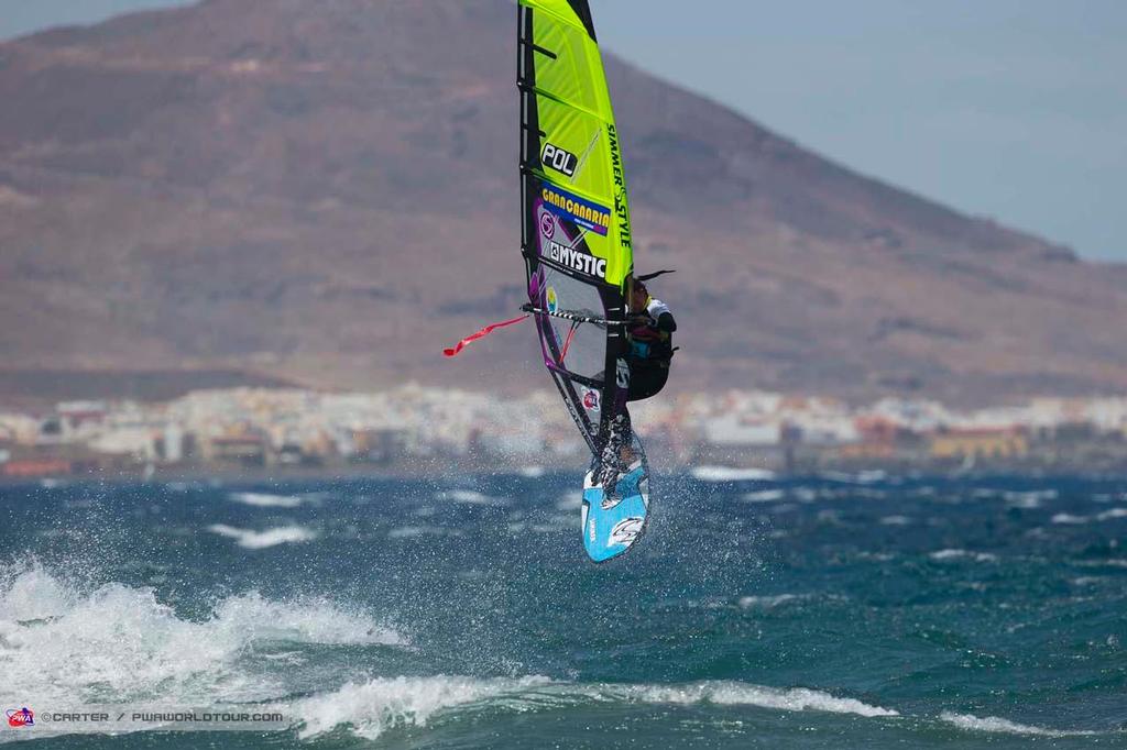 Justyna Sniady - 2014 PWA Pozo World Cup / Gran Canaria Wind and Waves Festival photo copyright  Carter/pwaworldtour.com http://www.pwaworldtour.com/ taken at  and featuring the  class