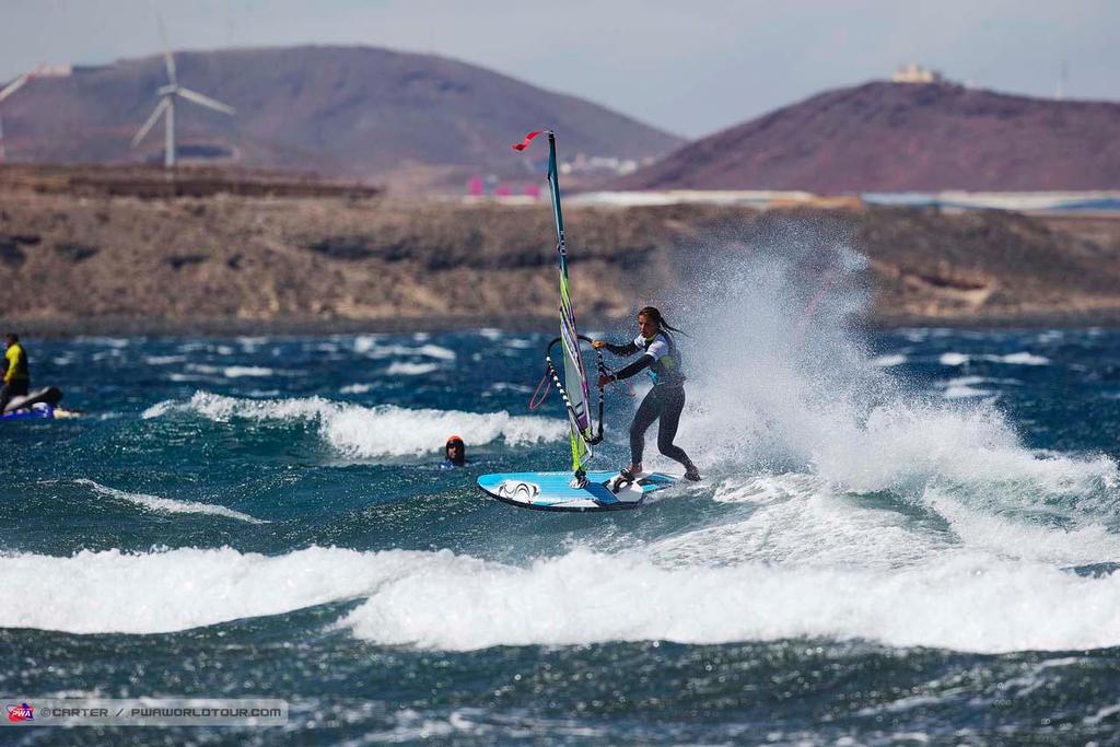 Justyna Sniady - 2014 PWA Pozo World Cup / Gran Canaria Wind and Waves Festival photo copyright  Carter/pwaworldtour.com http://www.pwaworldtour.com/ taken at  and featuring the  class
