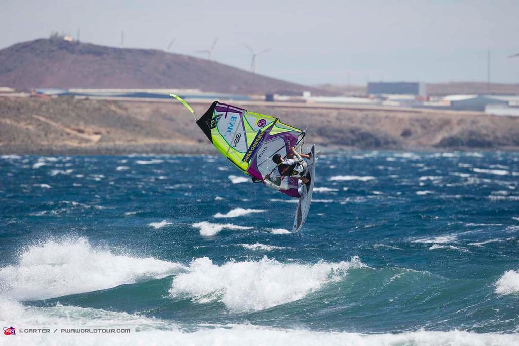 Marc Pare wins the juniors - 2014 PWA Pozo World Cup / Gran Canaria Wind and Waves Festival photo copyright  Carter/pwaworldtour.com http://www.pwaworldtour.com/ taken at  and featuring the  class