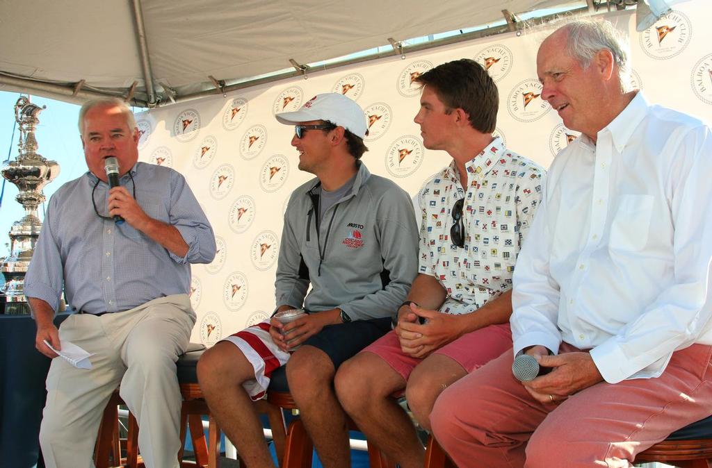 Andy Rose and Gary Jobson interview Will Holz, Chicago and Christophe Killian, BYC - 48th Balboa Yacht Club Governor's Cup Youth Match Racing Championship © Mary Longpre