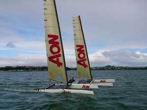 AON Racing A-Class catamarans photo copyright SW taken at  and featuring the  class