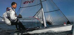 Gareth Edwards sailing with Rick on a 49er photo copyright Gareth Edwards taken at  and featuring the  class