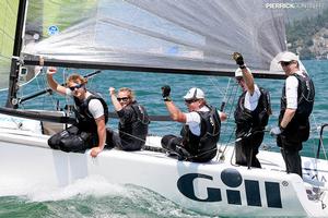 Gill Race Team GBR-694 with Geoff Carveth in helm - 2014 Audi tron European Sailing Series Melges 24 photo copyright Pierrick Contin www.pierrickcontin.com taken at  and featuring the  class