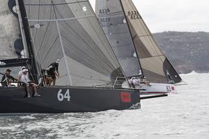Midnight Rambler and Ocean Affinity shortly after the start of the 2014 G2LHI race. - 41st Gosford to Lord Howe Island Yacht Race 2015 photo copyright G2LHI Media taken at  and featuring the  class