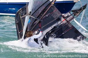 In the wet - 2014 International Moth World Championship photo copyright Tom Gruitt / yachtsandyachting.com taken at  and featuring the  class