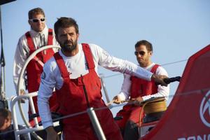 Pascal Bidegorry, Charles Caudrelier et Eric Peron a bord de Dongfeng photo copyright Dongfeng Race Team taken at  and featuring the  class