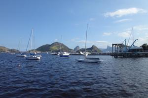 The view from the NZL Sailing Team&rsquo;s base camp in Rio photo copyright Red Bull Content taken at  and featuring the  class