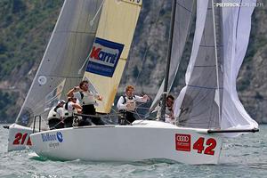 BluMoon SUI-825 with Flavio Favini in helm  - Audi Tron European Sailing Series Melges 24 photo copyright  Pierrick Contin http://www.pierrickcontin.fr/ taken at  and featuring the  class