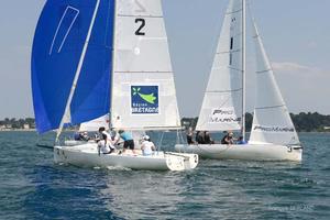 Wednesday's practise sessions in Beneteau 7.5:s at the Women's Match Race Golfe du Morbihan in Vannes, the second stage of the 2014 WIM Series. photo copyright Francois Berland taken at  and featuring the  class