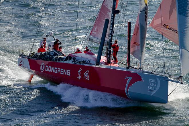 Leg one, Arrival Day - Dongfeng Race Team finish second  Historic first result for Chinese team in the Volvo Ocean Race as Dongfeng finish second on Leg one - Volvo Ocean Race 2014-15  ©  Ainhoa Sanchez/Volvo Ocean Race