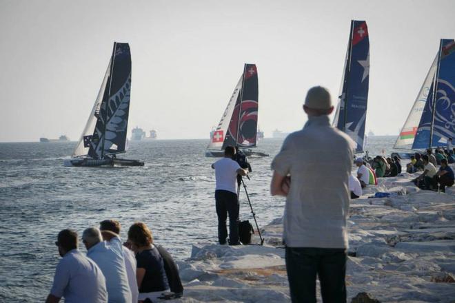  - Emirates Team New Zealand racing on day 3 of Act 6 of the Extreme Sailing Series in Istanbul, Turkey  © Hamish Hooper/Emirates Team NZ http://www.etnzblog.com