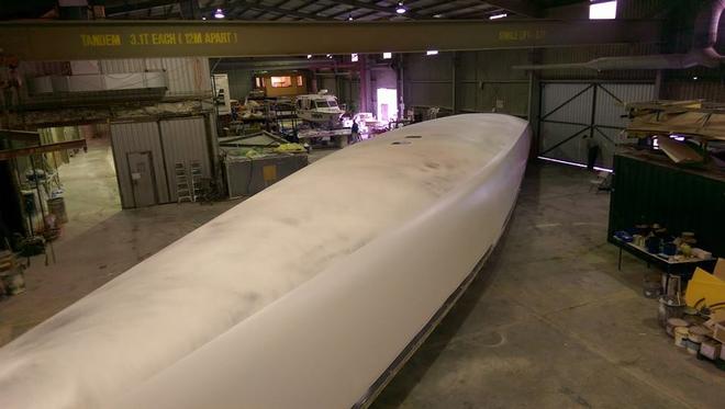 Male mould - Ragamuffin build and move September 2014 © Innovation Composites http://www.innovationcomposites.com.au/