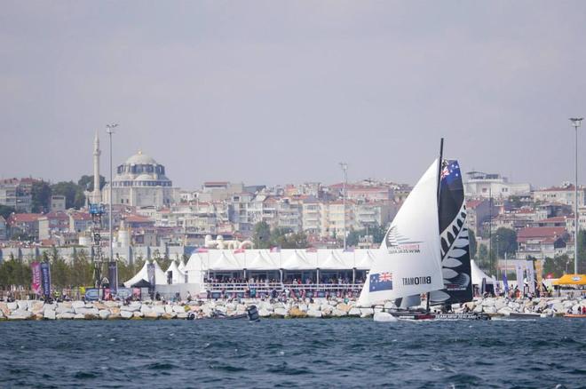  - Emirates Team New Zealand racing on day 4 of Act 6 of the Extreme Sailing Series in Istanbul, Turkey © Hamish Hooper/Emirates Team NZ http://www.etnzblog.com