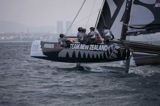  - Emirates Team New Zealand racing on day 4 of Act 6 of the Extreme Sailing Series in Istanbul, Turkey © Hamish Hooper/Emirates Team NZ http://www.etnzblog.com