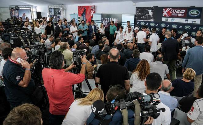 Massive media - Day 1, Act 5 of the Extreme Sailing Series in Istanbul, Turkey, Russia © Hamish Hooper/Emirates Team NZ http://www.etnzblog.com