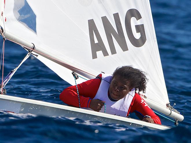 Angola's Engrácia Paulo - Ciudad de Santander Trophy - 2014 ISAF Worlds Test Event Midway Stage ©  Jesus Renedo http://www.sailingstock.com