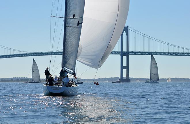 12 Meters in action on Rhode Island Sound and Narragansett Bay at the 2014 12 Metre North Americans. © SallyAnne Santos