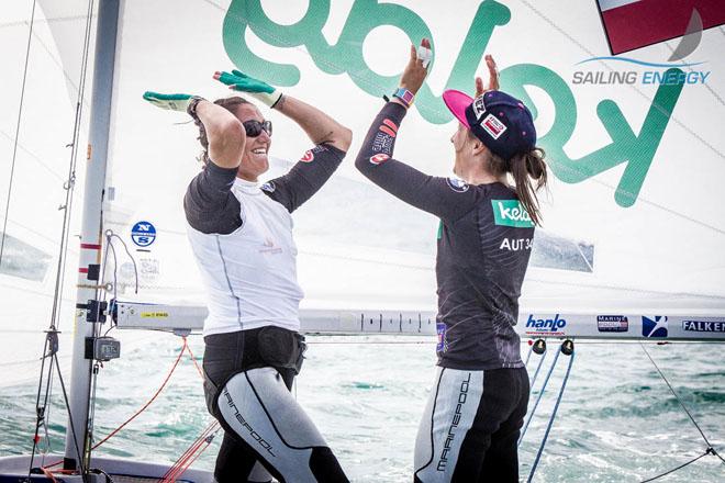 Santander 2014 ISAF Sailing World Championships - Lara Vadlau and Jolanta Ogar, 470 Women ©  Jesus Renedo / Sailing Energy http://www.sailingenergy.com/